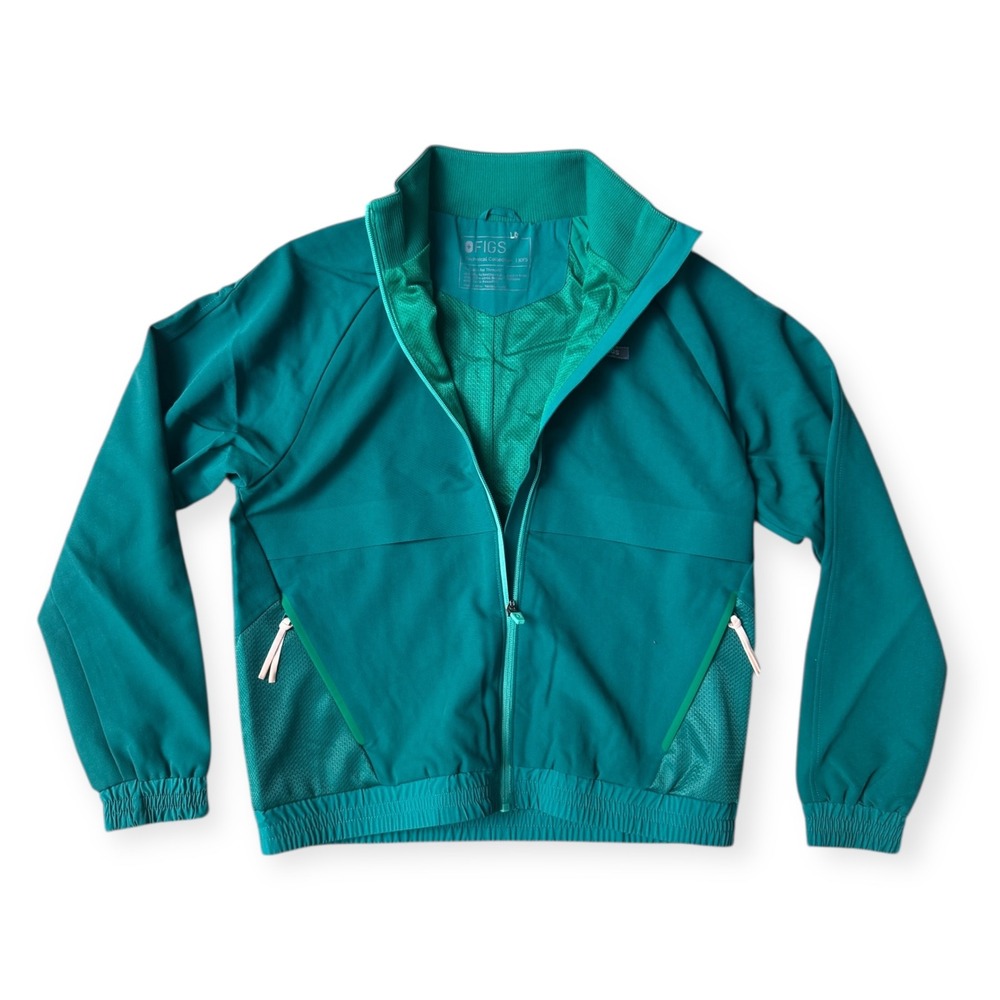 Figs Teal Technical Collection Track Jacket Full … - image 4
